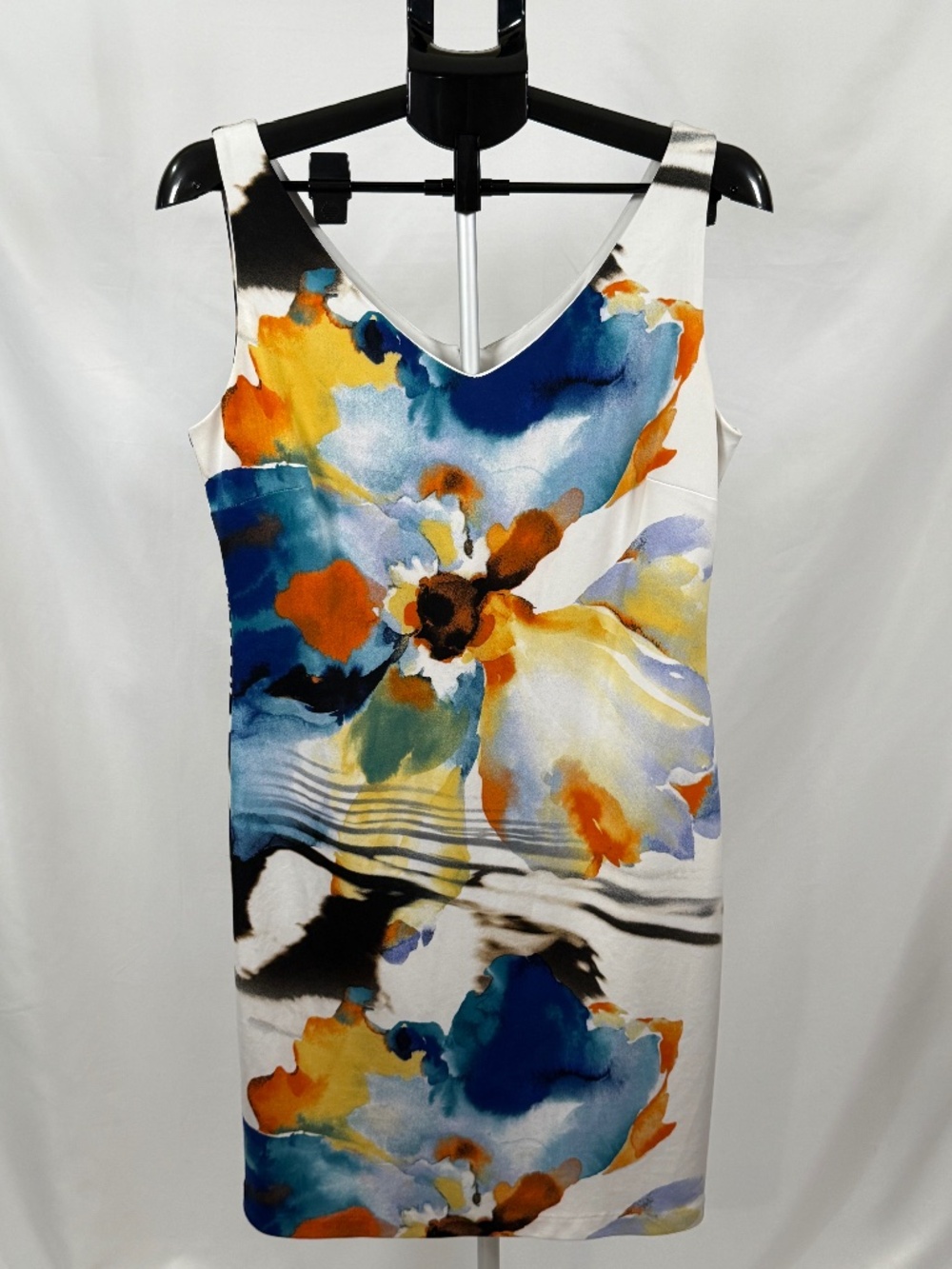 Frank Lyman Floral Zebra Print Cocktail Dress Size 14